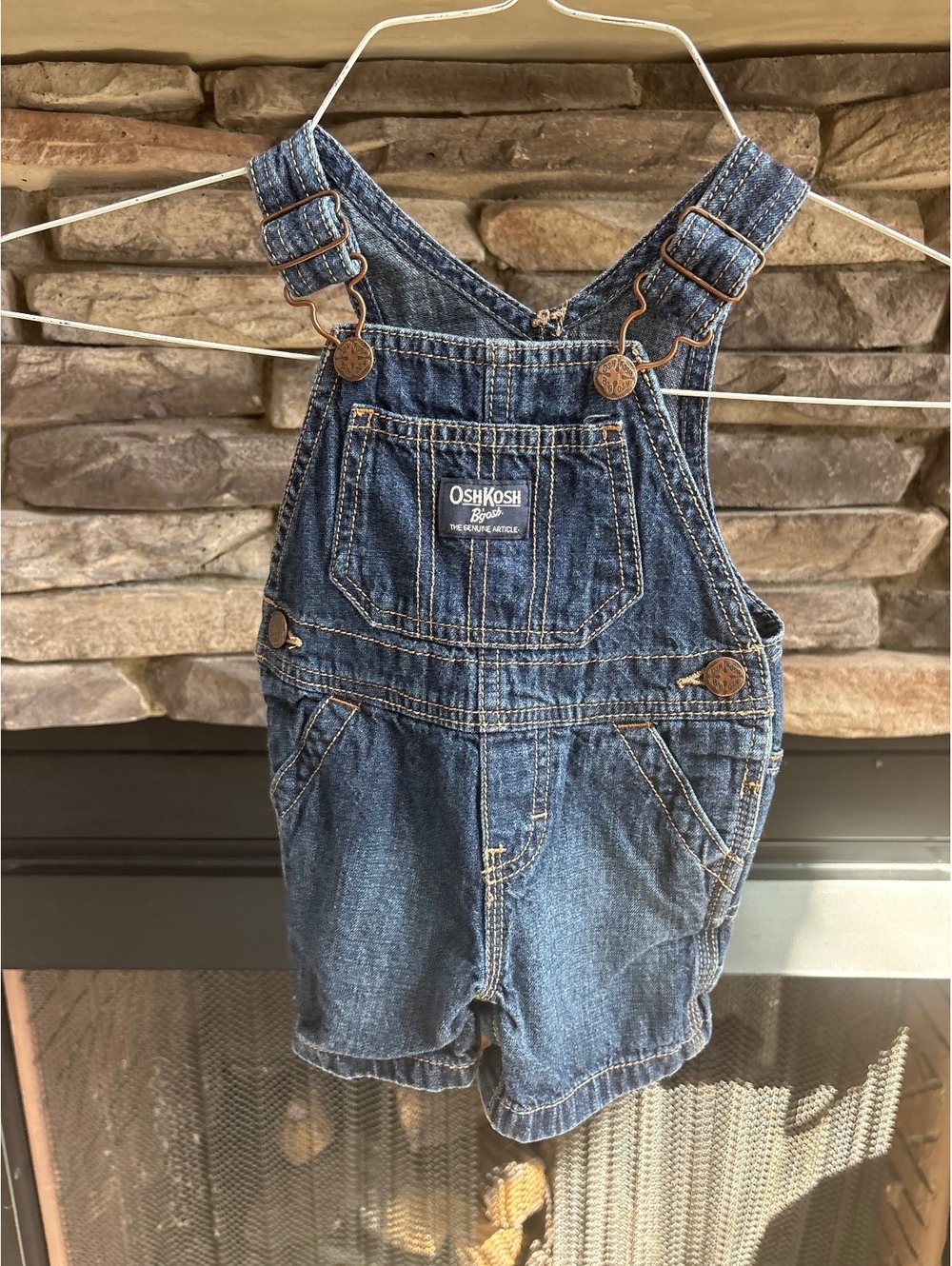 Oshkosh Bgosh Denim Baby Shortalls 9 Months Boys Girls Infant